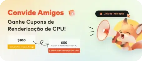 Convide Amigos, Ganhe Cupons de Renderização de CPU!