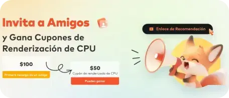 Invita a Amigos y Gana Cupones de Renderización de CPU