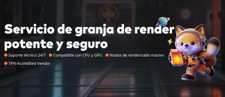 Servicio de granja de render potente y seguro